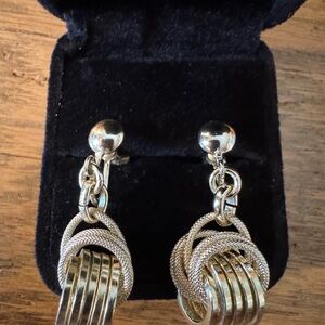 Elegant Silver Knot Earrings Made in Germany